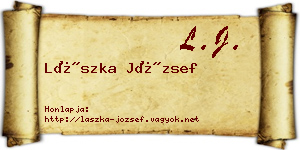 Lászka József névjegykártya
