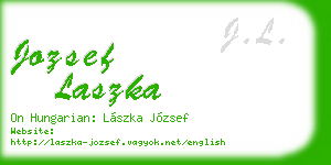 jozsef laszka business card